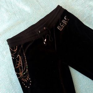 NWOT BCBG Velour Track pants